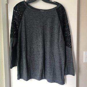 3/4 sleeve lace detail shirt